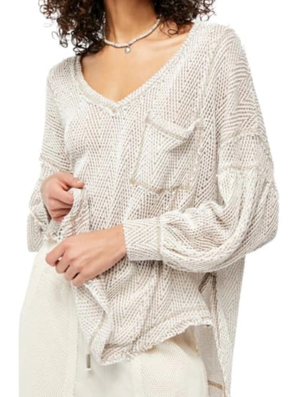 Free People We The Free Ivory Sweater